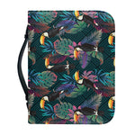 Exotic Tropical Toucan Pattern Print Leather Bible Cover
