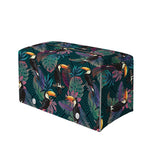 Exotic Tropical Toucan Pattern Print Leather Tissue Box Cover