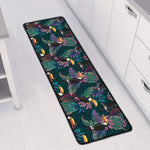 Exotic Tropical Toucan Pattern Print Long Kitchen Mat