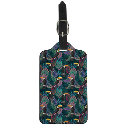 Exotic Tropical Toucan Pattern Print Luggage Tag