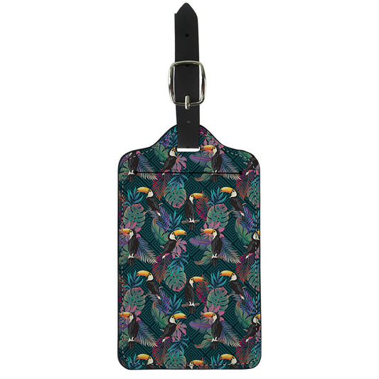 Exotic Tropical Toucan Pattern Print Luggage Tag