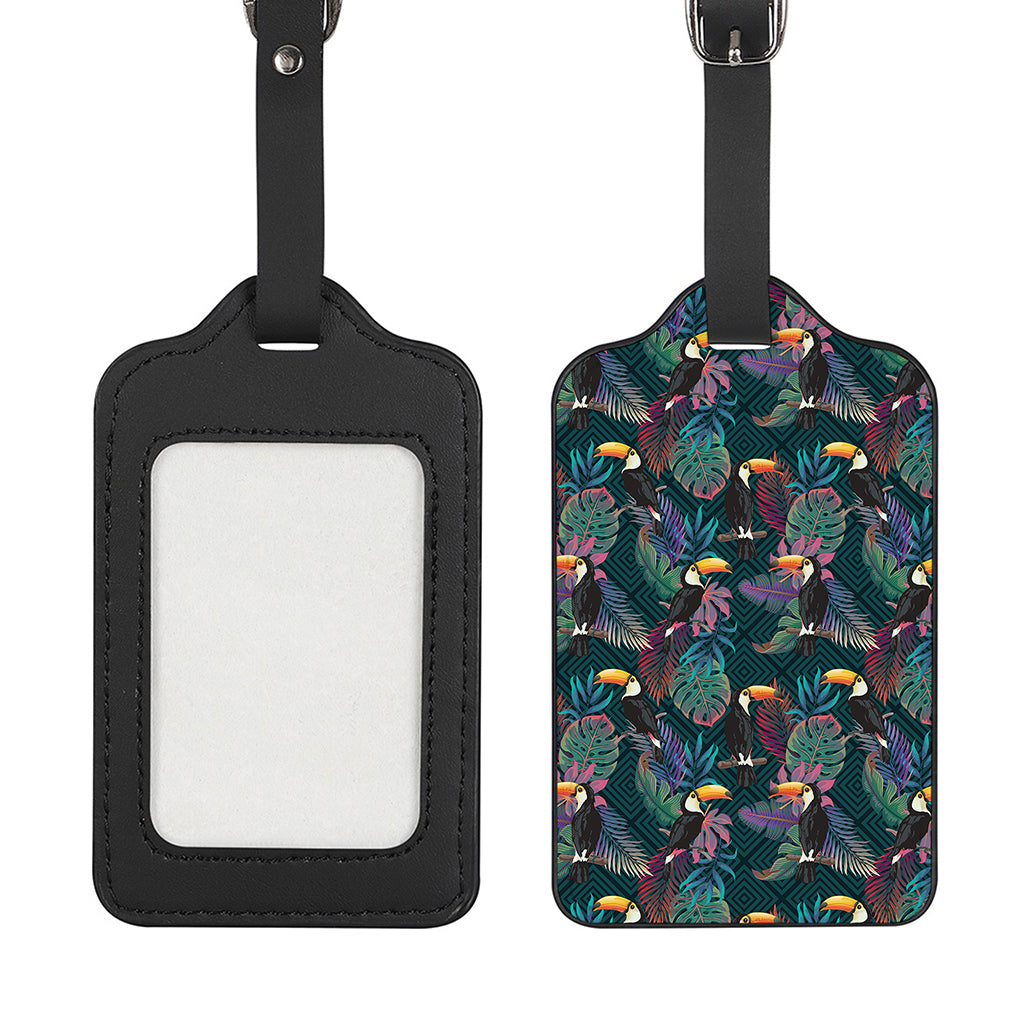 Exotic Tropical Toucan Pattern Print Luggage Tag