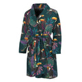 Exotic Tropical Toucan Pattern Print Men's Bathrobe