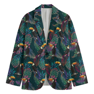 Exotic Tropical Toucan Pattern Print Men's Blazer