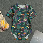 Exotic Tropical Toucan Pattern Print Men's Bodysuit