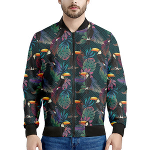 Exotic Tropical Toucan Pattern Print Men's Bomber Jacket