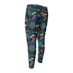 Exotic Tropical Toucan Pattern Print Men's Compression Pants