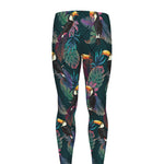 Exotic Tropical Toucan Pattern Print Men's leggings