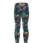 Exotic Tropical Toucan Pattern Print Men's leggings
