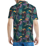 Exotic Tropical Toucan Pattern Print Men's Polo Shirt