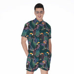 Exotic Tropical Toucan Pattern Print Men's Rompers