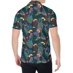 Exotic Tropical Toucan Pattern Print Men's Shirt