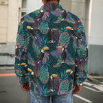 Exotic Tropical Toucan Pattern Print Men's Shirt Jacket