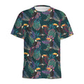 Exotic Tropical Toucan Pattern Print Men's Athletic T-Shirt