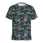 Exotic Tropical Toucan Pattern Print Men's Sports T-Shirt
