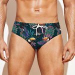 Exotic Tropical Toucan Pattern Print Men's Swim Briefs