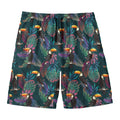 Exotic Tropical Toucan Pattern Print Men's Swim Trunks