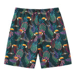 Exotic Tropical Toucan Pattern Print Men's Swim Trunks