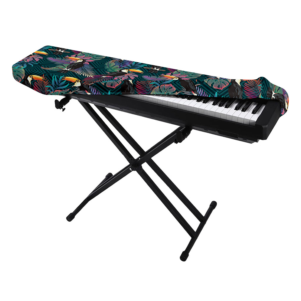 Exotic Tropical Toucan Pattern Print Piano Keyboard Cover