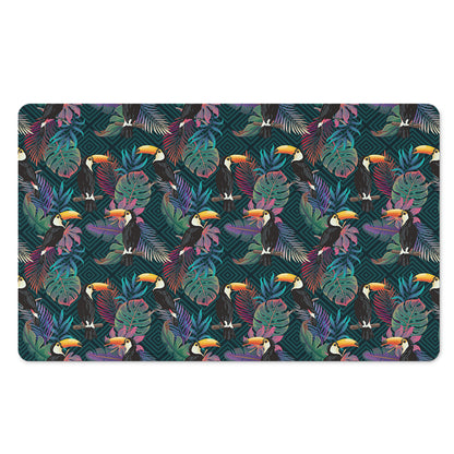 Exotic Tropical Toucan Pattern Print Polyester Doormat