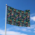 Exotic Tropical Toucan Pattern Print Polyester Flag