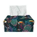 Exotic Tropical Toucan Pattern Print Rectangle Tissue Box Cover