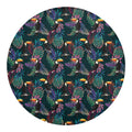 Exotic Tropical Toucan Pattern Print Round Blanket