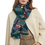 Exotic Tropical Toucan Pattern Print Scarf