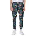 Exotic Tropical Toucan Pattern Print Joggers