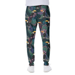 Exotic Tropical Toucan Pattern Print Scuba Joggers