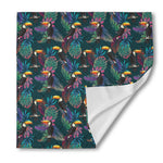 Exotic Tropical Toucan Pattern Print Silk Bandana