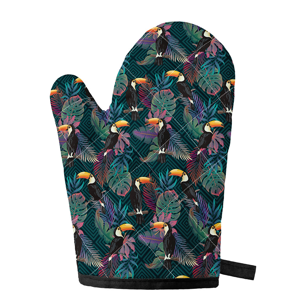 Exotic Tropical Toucan Pattern Print Single Oven Mitt