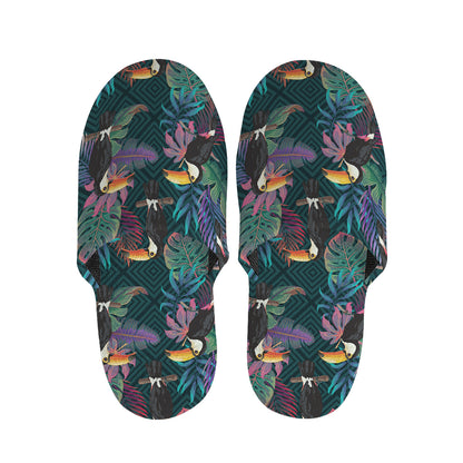 Exotic Tropical Toucan Pattern Print Slippers