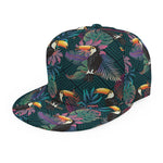 Exotic Tropical Toucan Pattern Print Snapback Cap