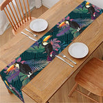 Exotic Tropical Toucan Pattern Print Table Runner