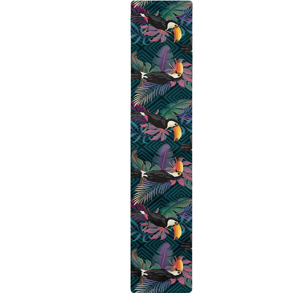 Exotic Tropical Toucan Pattern Print Table Runner