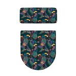 Exotic Tropical Toucan Pattern Print Toilet Lid And Tank Cover Set