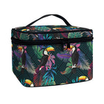 Exotic Tropical Toucan Pattern Print Travel Makeup Bag