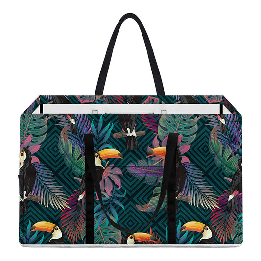 Exotic Tropical Toucan Pattern Print Utility Tote Bag