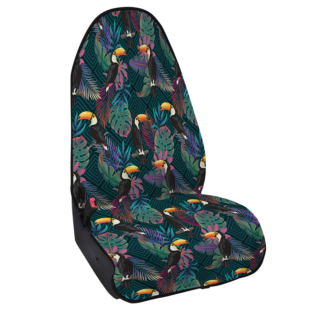 Exotic Tropical Toucan Pattern Print Waterproof Car Seat Cover