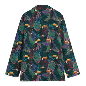 Exotic Tropical Toucan Pattern Print Women's Blazer