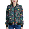 Exotic Tropical Toucan Pattern Print Women's Bomber Jacket