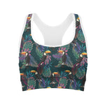 Exotic Tropical Toucan Pattern Print Women's Sports Bra
