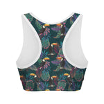 Exotic Tropical Toucan Pattern Print Women's Sports Bra