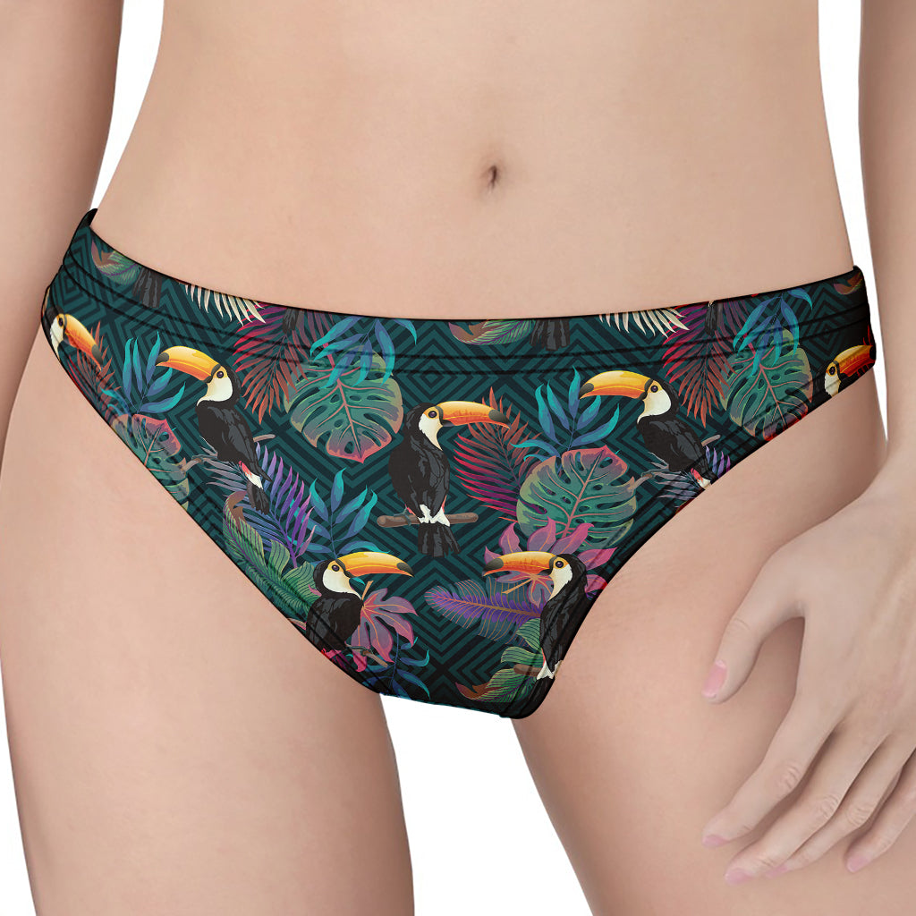 Exotic Tropical Toucan Pattern Print Women's Thong