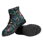 Exotic Tropical Toucan Pattern Print Work Boots