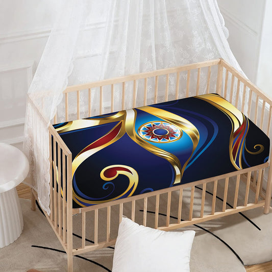 Eye Of Horus Amulet Print Baby Crib Sheet