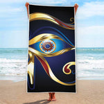 Eye Of Horus Amulet Print Beach Towel