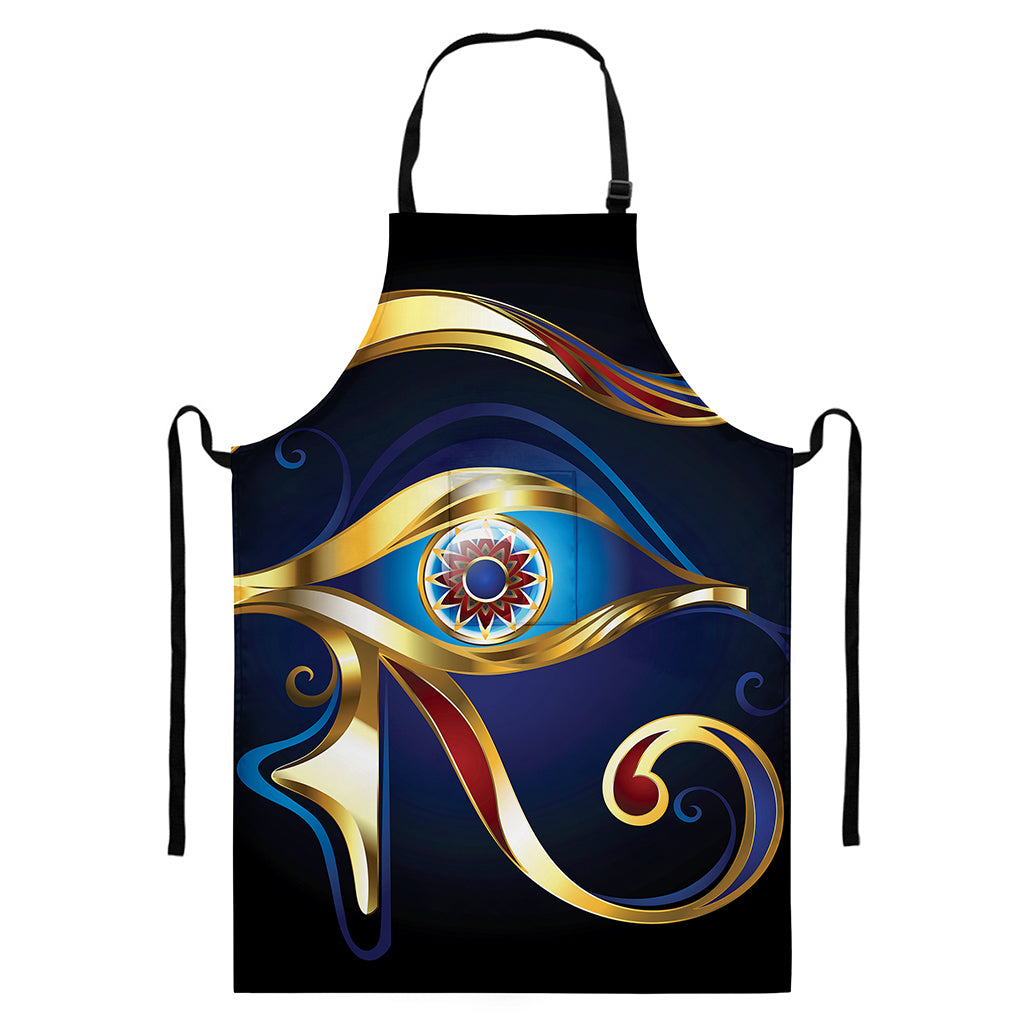 Eye Of Horus Amulet Print Bib Apron With Pocket