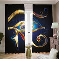 Eye Of Horus Amulet Print Dimout Pencil Pleat Curtains